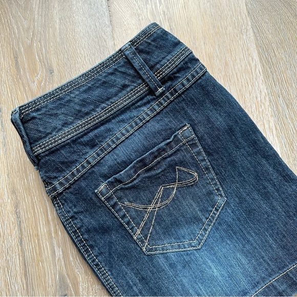 Coastal Cowgirl Denim Mini Skirt Jean Skirt Festival Fashion - Size 13 - Picture 4 of 11